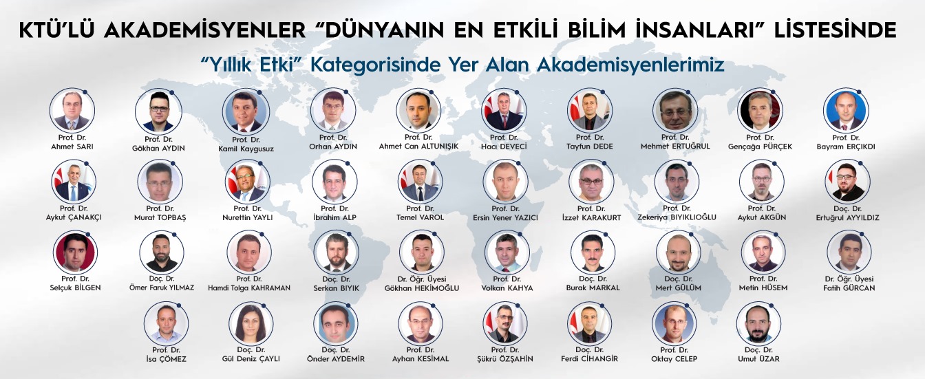 Yıllık Etki Kategorisinde Yer Alan Akademisyenlerimiz